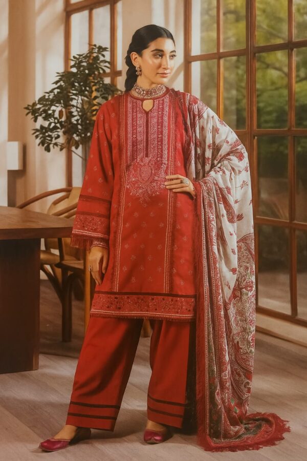 Rosa Rouge – Mausummery Unstitched Lawn Set