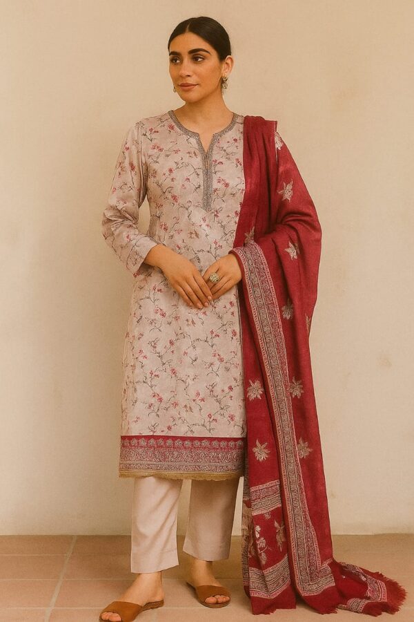Rosy Whisper – Bin Saeed Unstitched Summer Lawn